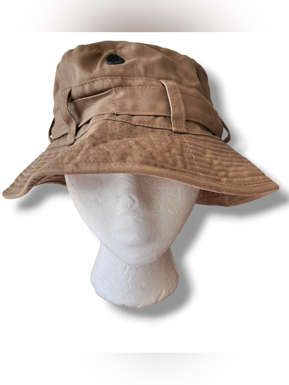 Coyote Brown Military Wide Brim Fishing Hunting Boonie Hat EUC C-8